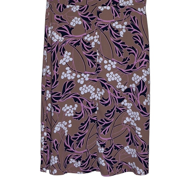 NWT Ann Taylor Factory Size 8 Petite Brown & Pink Dress - Picture 8 of 9